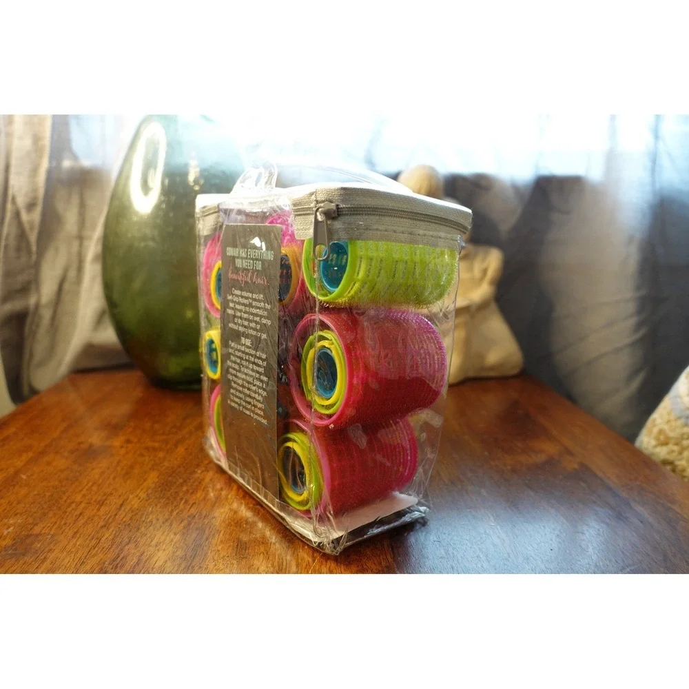Conair‎ Self Grip Hair Rollers Set 28 Colorful Curls Volume Homemaker Retro